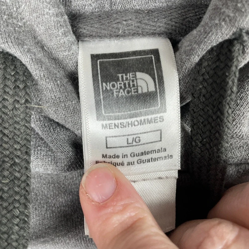The North Face Hoodie Mens L Gray Green Half Dome Pullover Sweatshirt
